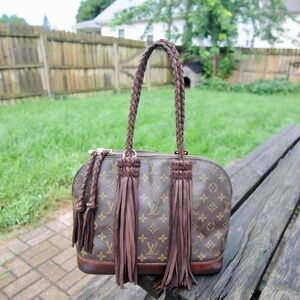 Louis Vuitton Alma PM - Western Style Revamp with Braided Handles and Fringe